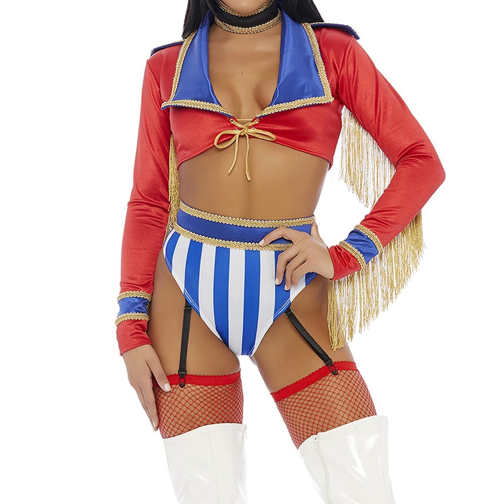 9468 Put Sexy Ring Leader Costume, red, L/XL 558772